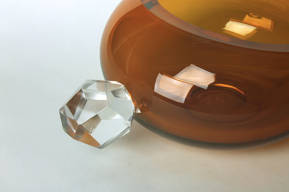 shiny glass crystal objects