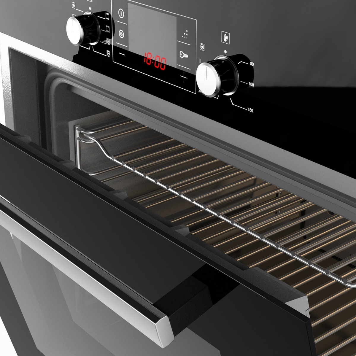 3dsmax vray Bosch black kitchen built-in CGI Render