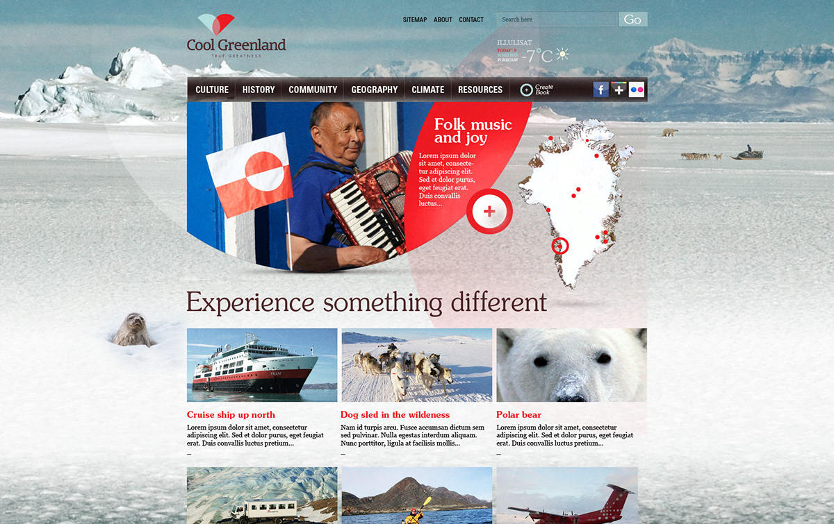 Greenland logo Webdesign