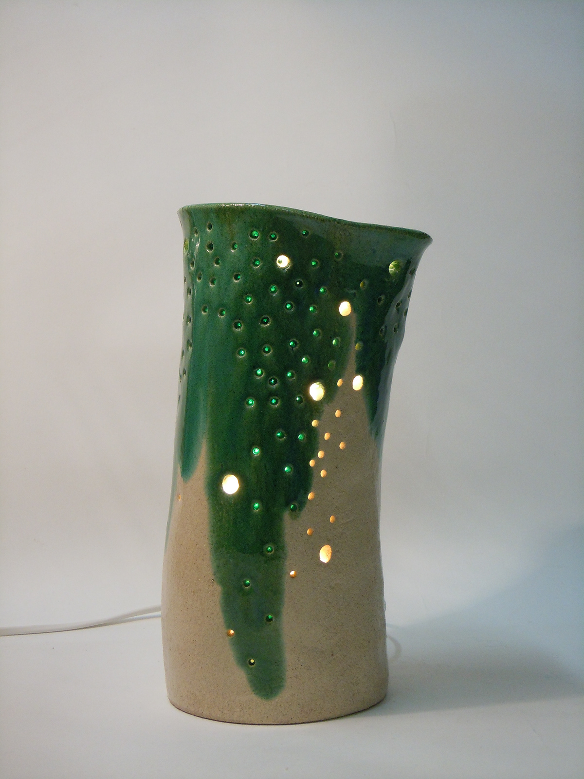 Lamp handmade handcraft made in italy ceramic Pottery lighthing