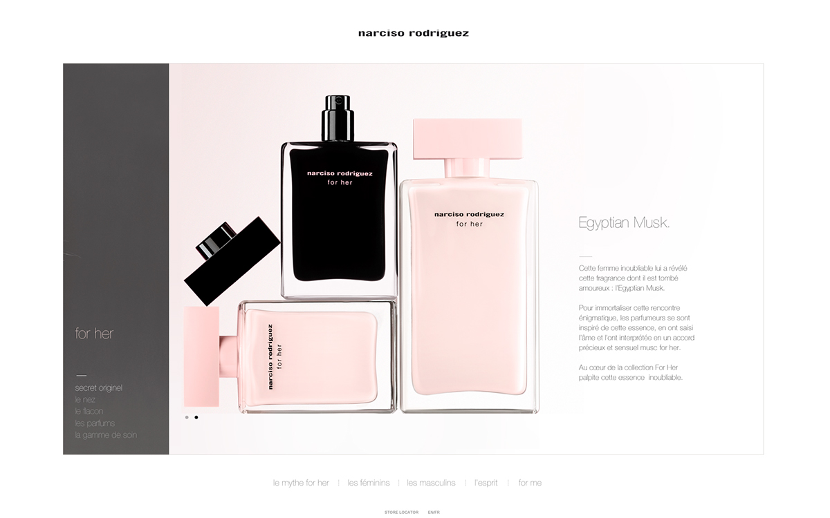 Narciso Rodriguez fashion website Fragrance html5 Dagobert coc6