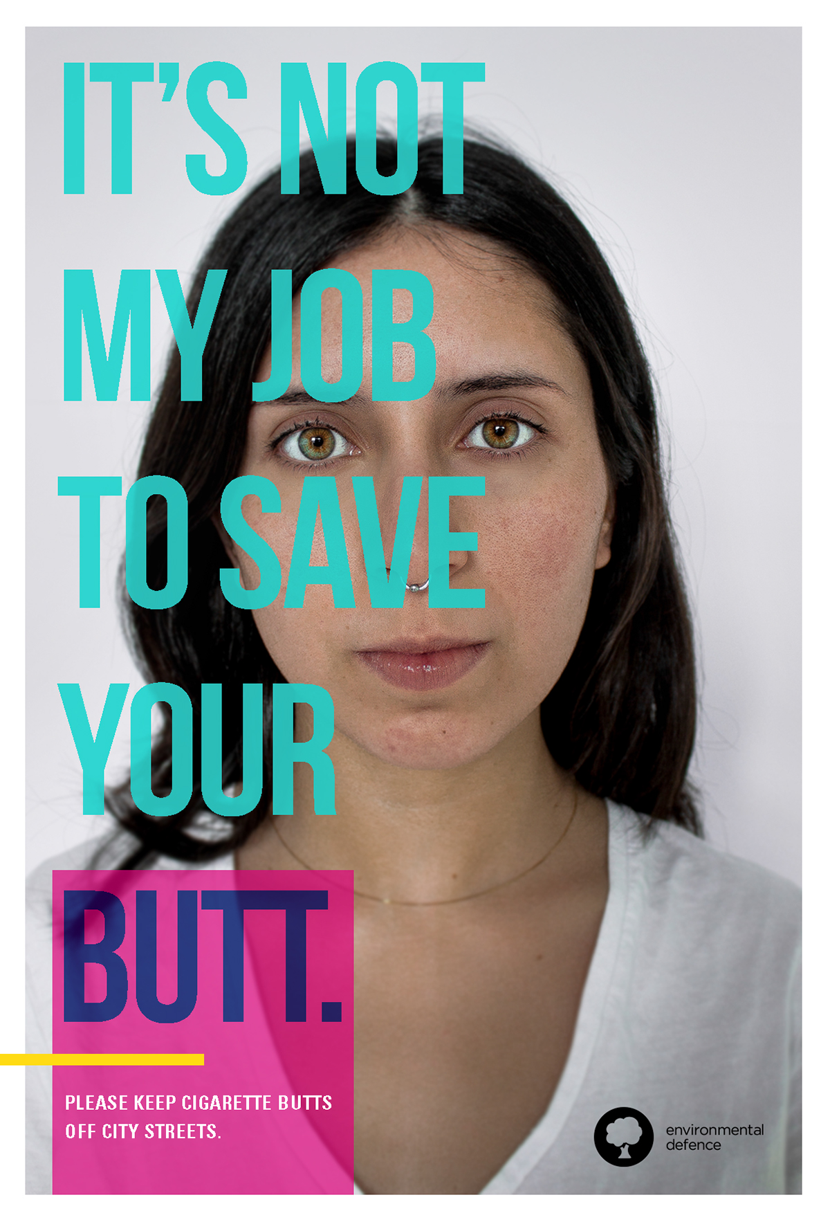 campaign Poster Design Cigarette Butts Advertising  graphic design  ads poster cigaret guerilla campaign