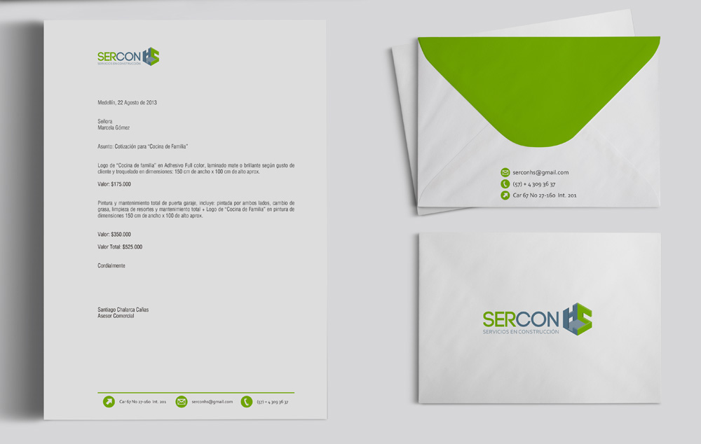construction logo business card corporate brand industry identity folder letterhead envelopes