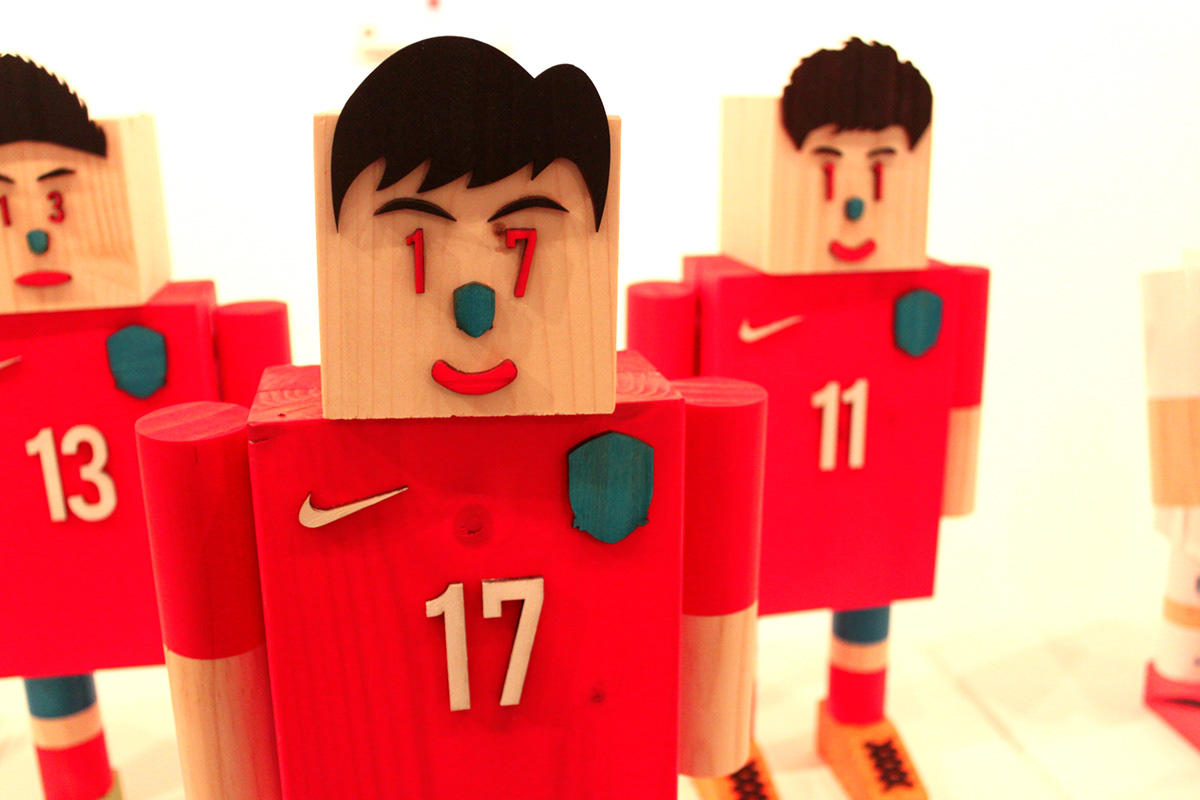 football soccer sports design wood WOODTOY   figure arttoy jersey shirts Ronaldo world cup art toy font