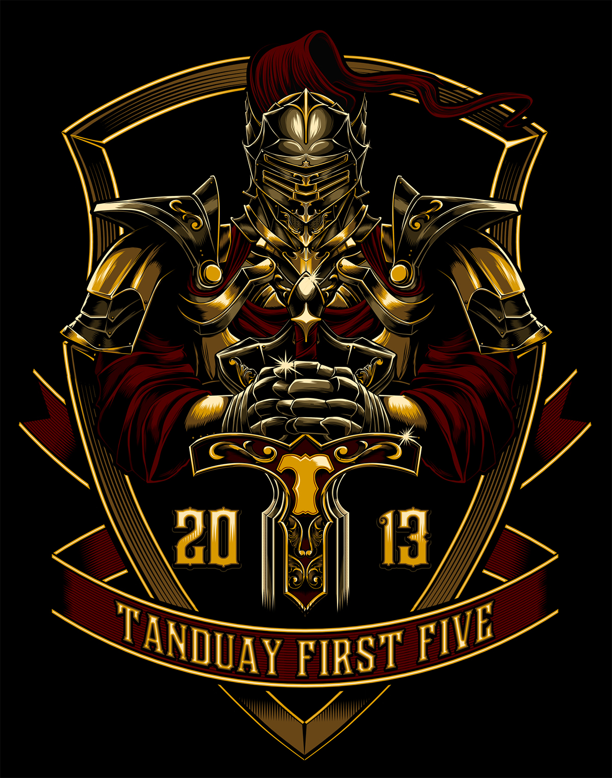 tanduay RHUM first five knight golden Sword