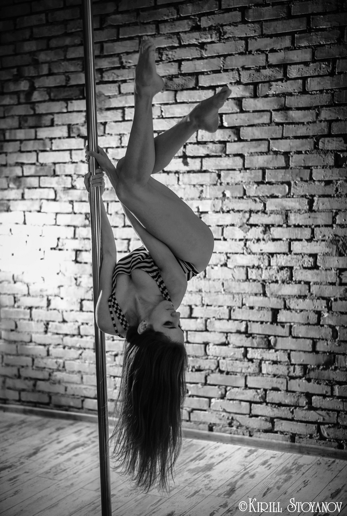 Pole DANCE   pole dance sport girl bw Kirill Stoyanov