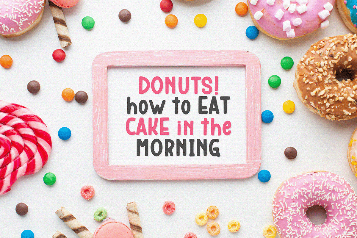 cute font decorative display font donut font Fun handwritten lettering Typeface typography  
