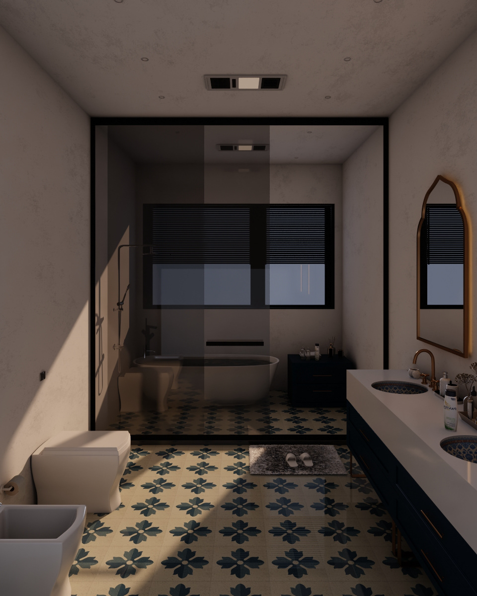 bathroom interior design  3ds max vray render Classic