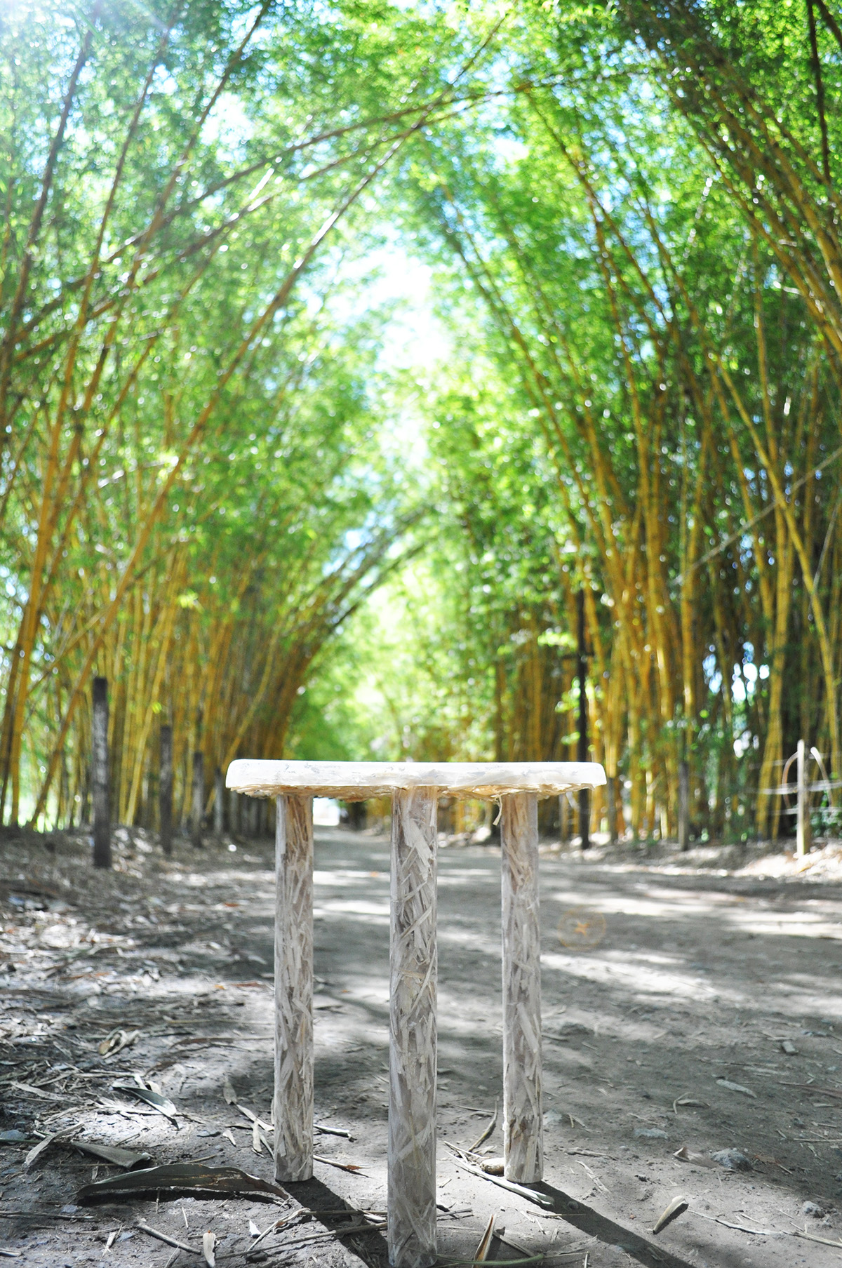 stool bamboo resin Composite bamboo stool tripod belo horizonte Brasil