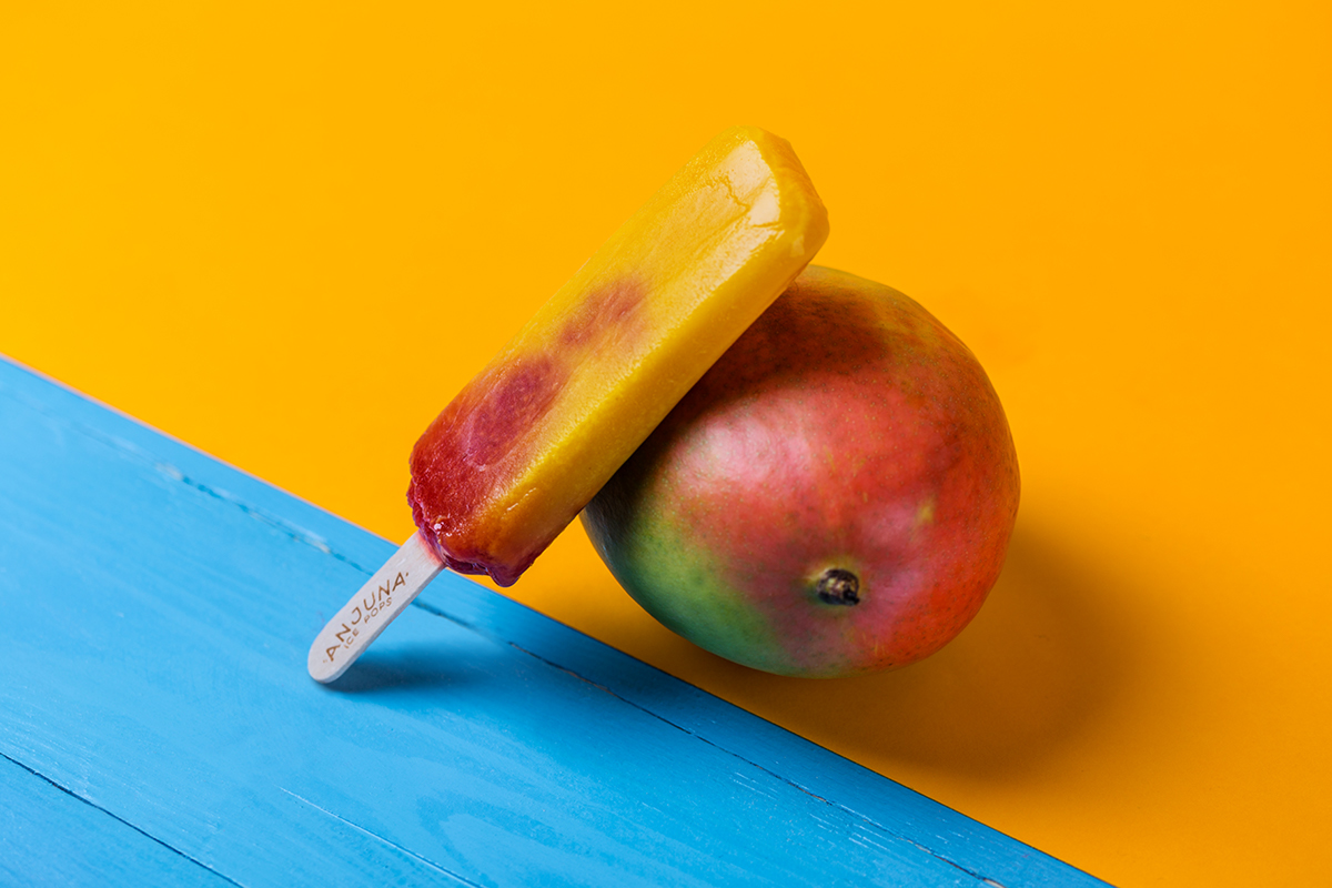 anjuna icepops popsicle logo logodesign brand design icecream package Food 