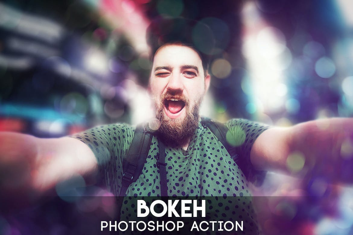 action effect photoshop action atn blurred lights bokeh modern photo Bokeh Photoshop Action