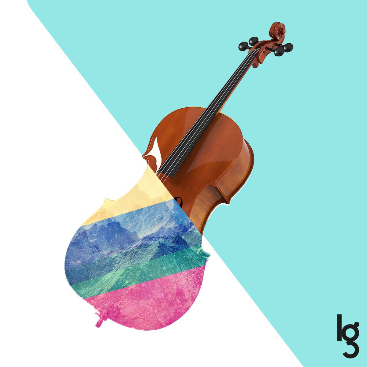 musica cello design colores