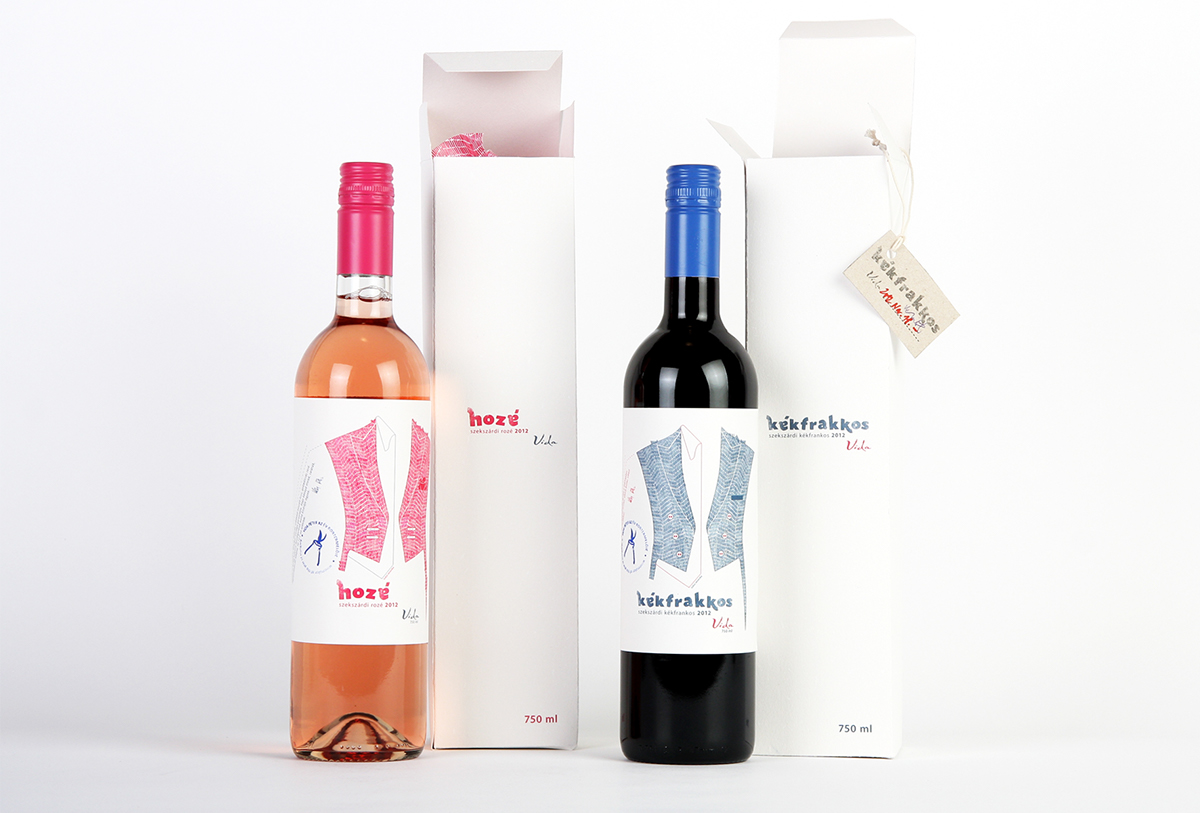 wine package wine label Vida label design wine package Digital Drawing blue pink Tails suit rose Red wine