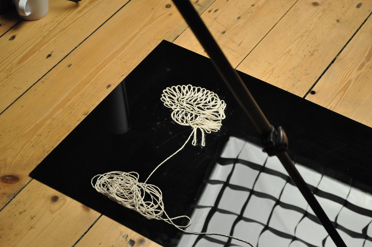 nhs dementia campaign brain design hand rendered string unravelling asthetic dark dimentia