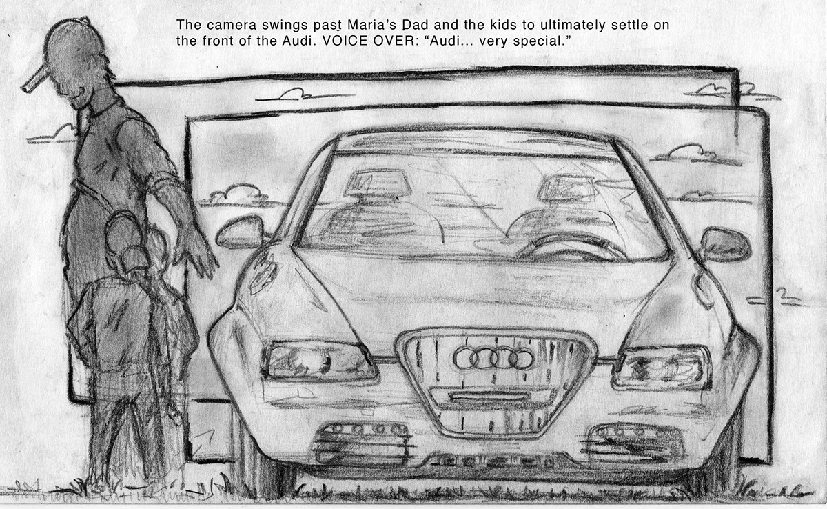 Storyboards storyboard Car Commercial Audi commercial