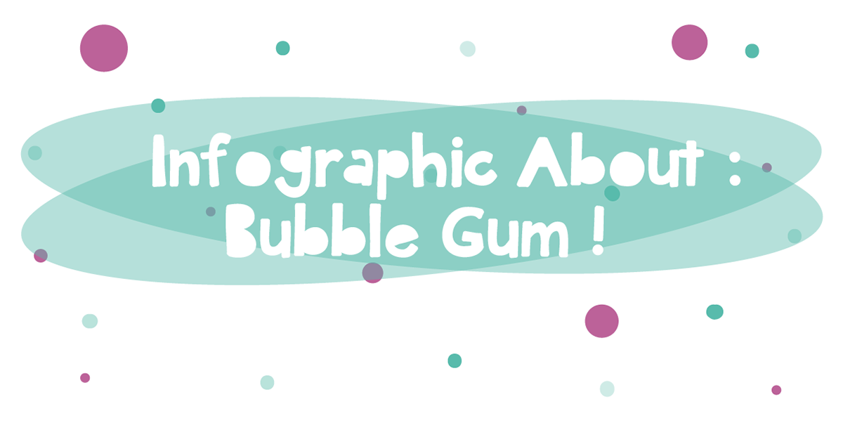 sweet bubblegum bubble gum nice Illustrator pink cyan Love infographic cool cartoon english cute creative