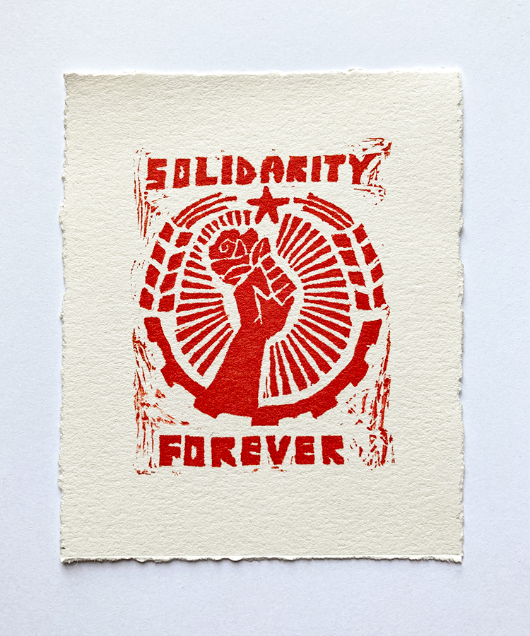 communist art INTERNATIONAL WORKERS DAY mayday mayday 2020 relief print Rubber Stamp socialism socialist art Solidarity solidarity forever