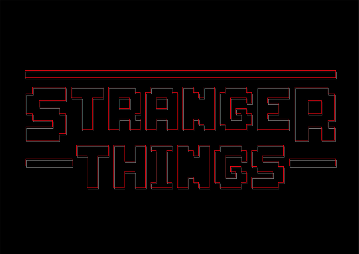 Netflix pixel ilustration Stranger Things