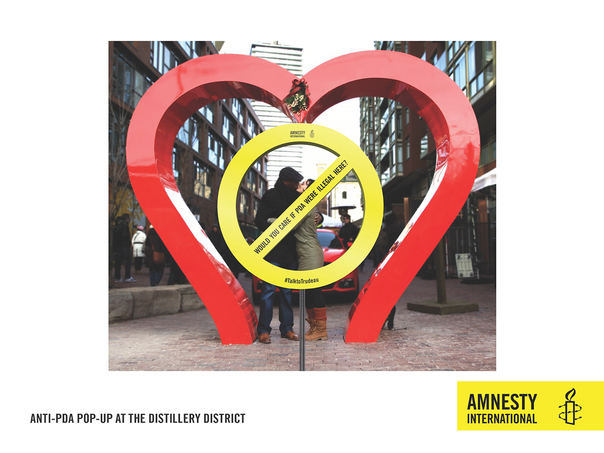 amnesty non-profit interactive campaign amnesty international Toronto LGBTQ minorities women injustice