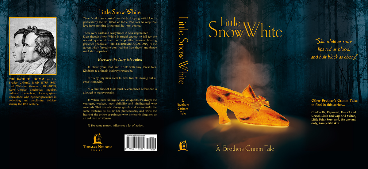 grimm brothers fairy tale snow white little cinderella rapunzel book cover dust jacket Concepting Image manipulation