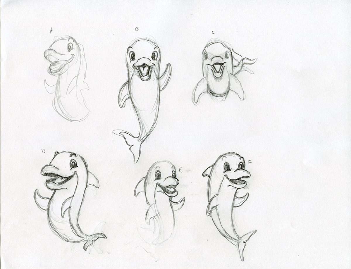 characters Mascots mermaid dolphin beach Tropical
