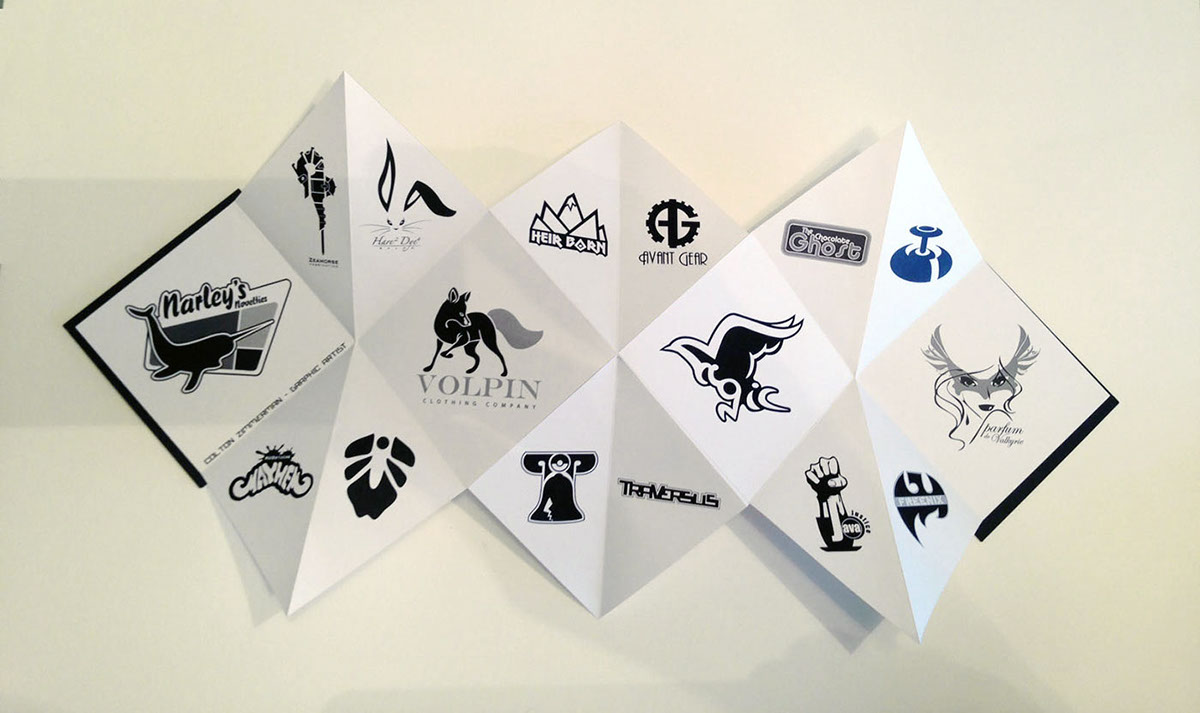 logo logos book art book Promotional folding craft paper