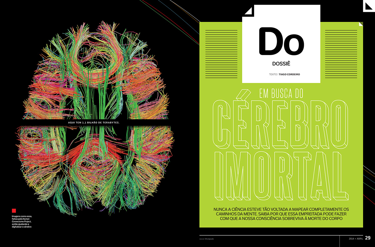 brain immortal brain editorial design  Magazine design Memory black mirror