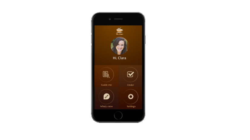 My Coffee user interface i Phone