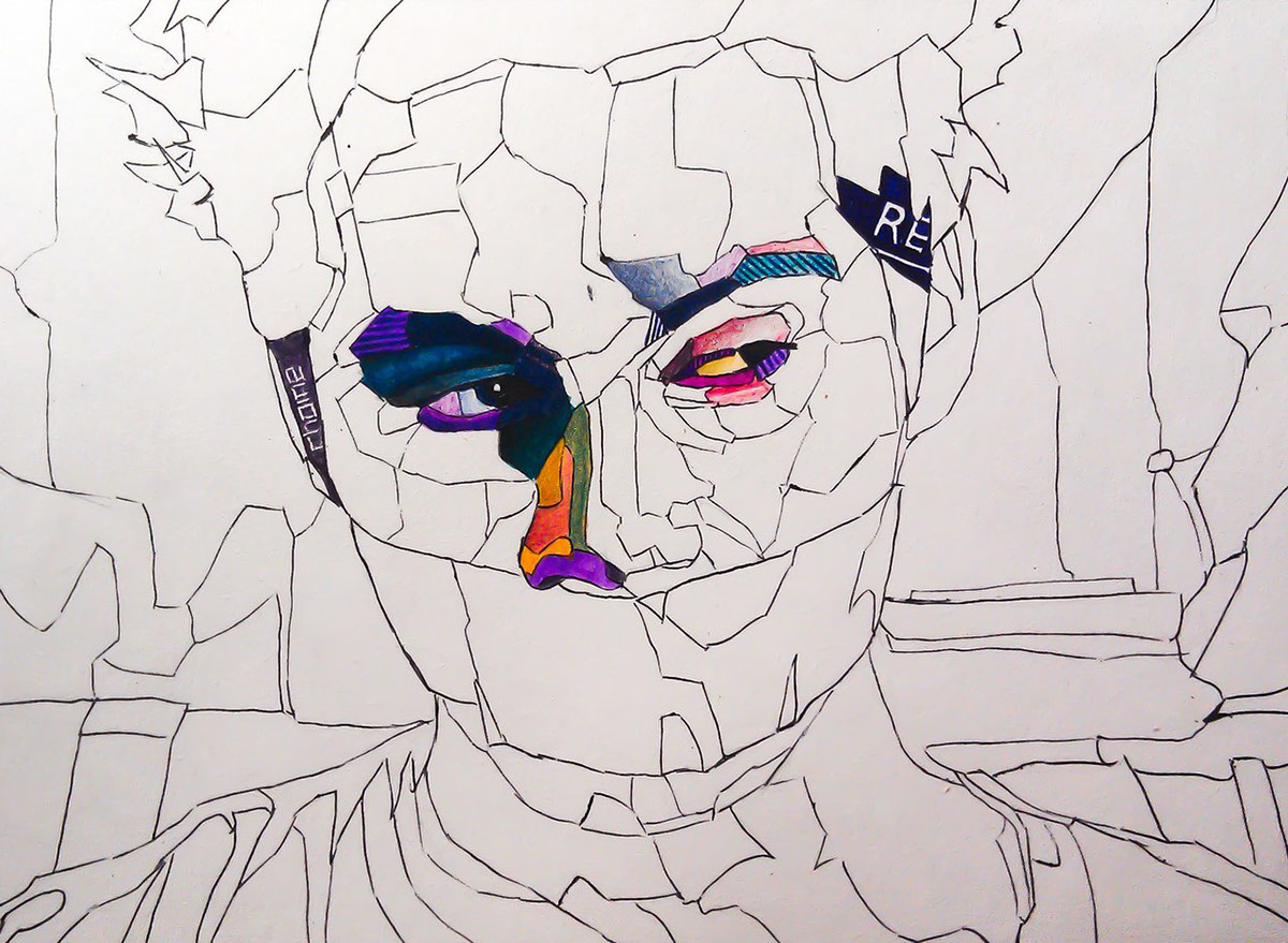 markers pencils dylan o'brien teen wolf process collage deconstruction postmodernism