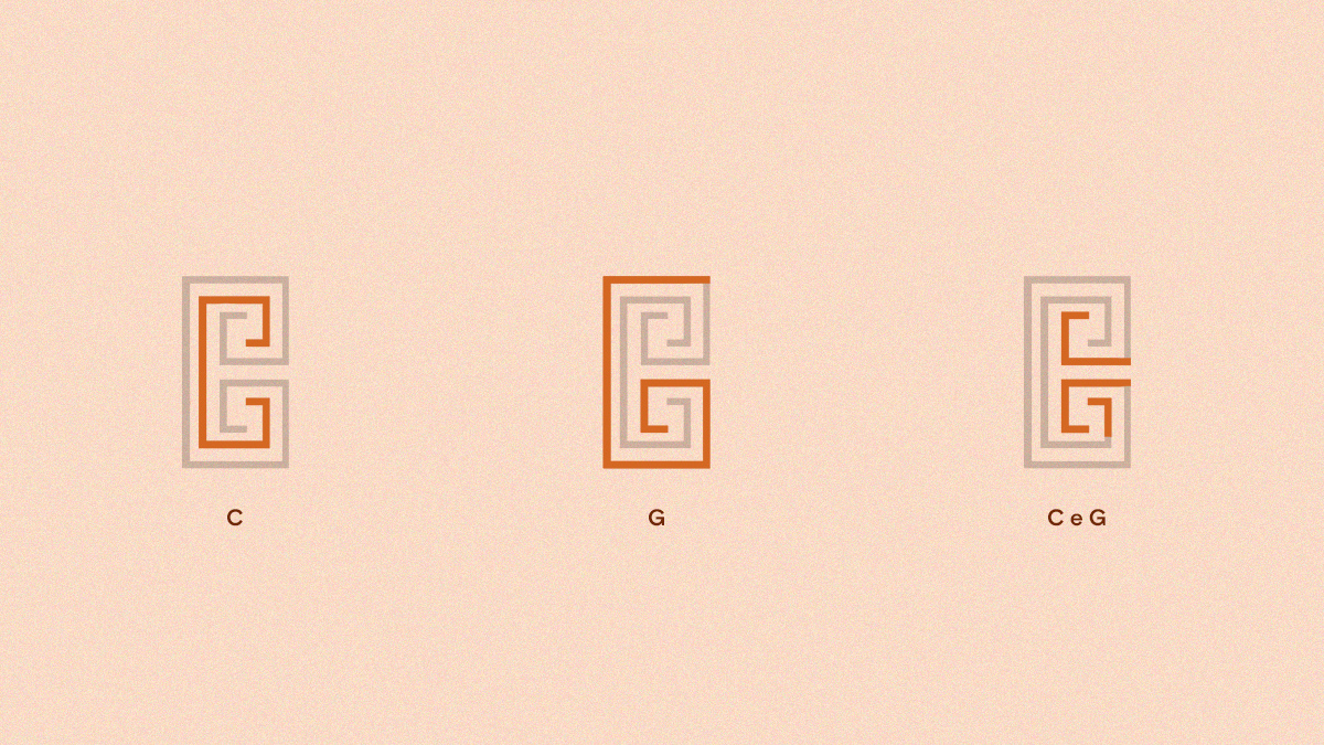 architeture brand greek identity logo Logo Design meander