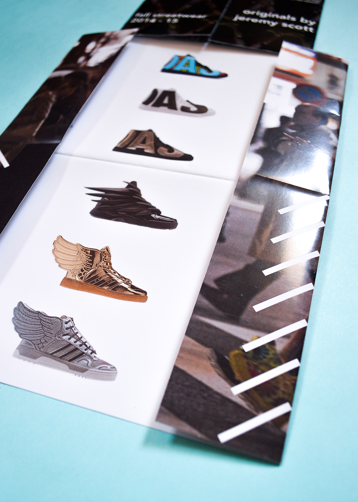 adidas jeremy scott adidas originals folder fold editorial brochure