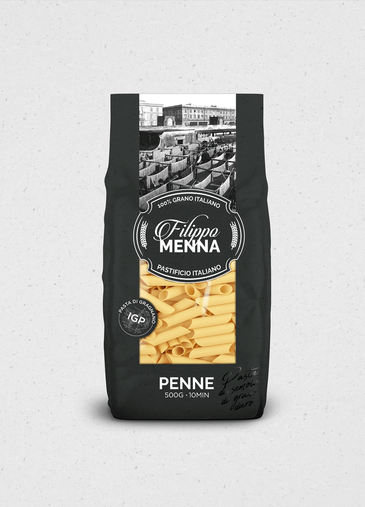 Pack Pasta black design panzani pâtes noir premium Packaging graphisme