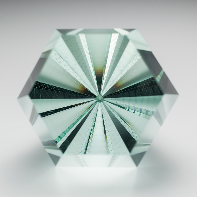 glass design glass sculpture award diamond  optic