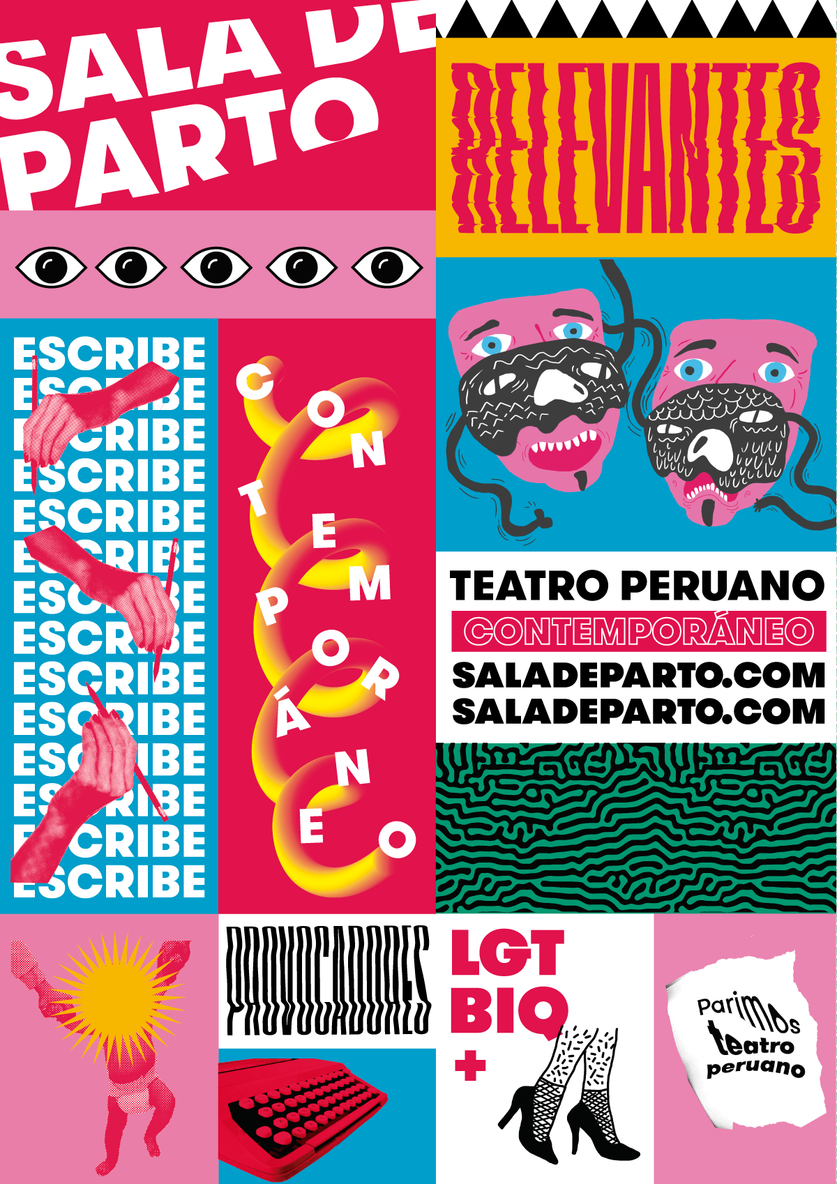 Poster Design poster Theatre theater  peru diseño gráfico Event Design palette affiche teatro