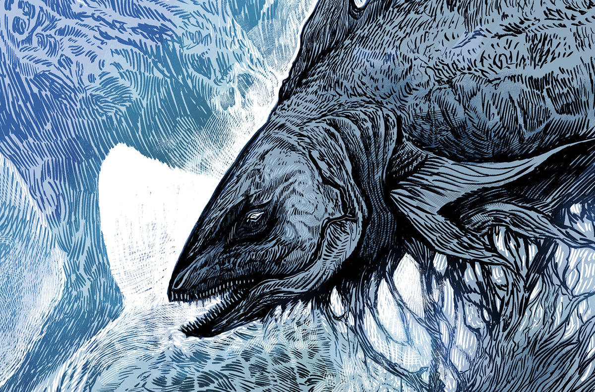 Drawing  ILLUSTRATION  Digital Art  artwork surrealism psihodelic sketch fish monster creature