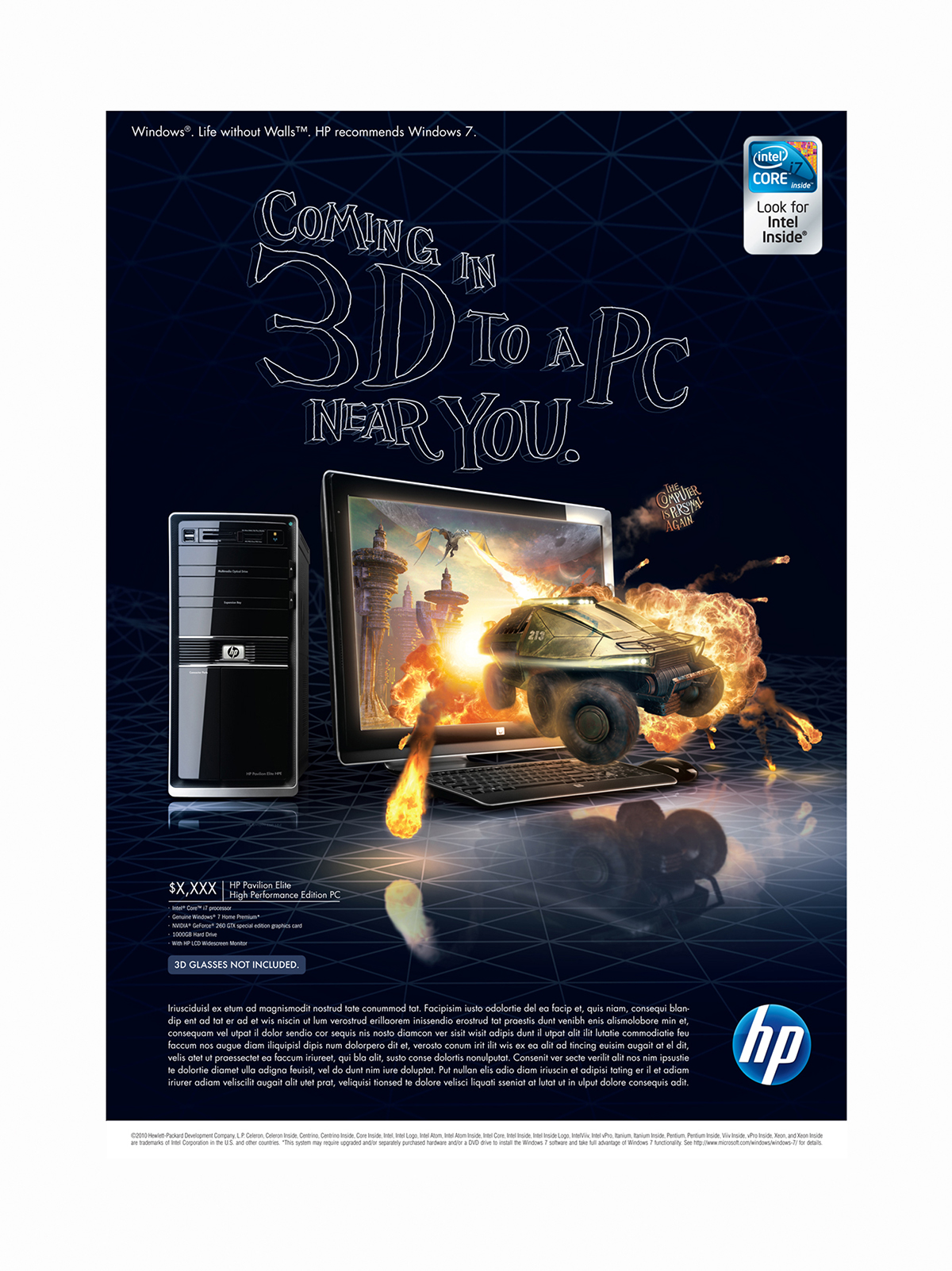 hp 3D Rendering Laptop notebook Gaming desktop print