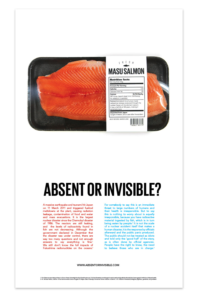 Fukushima japan disaster Booklet poster awareness Food  campaign