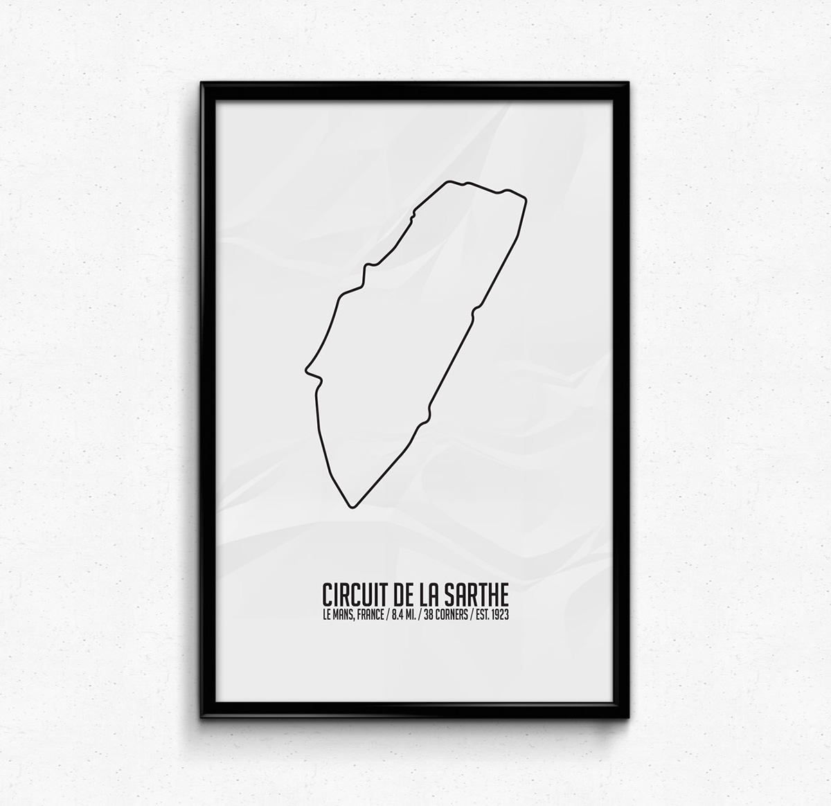 Cars racetracks poster minimal design