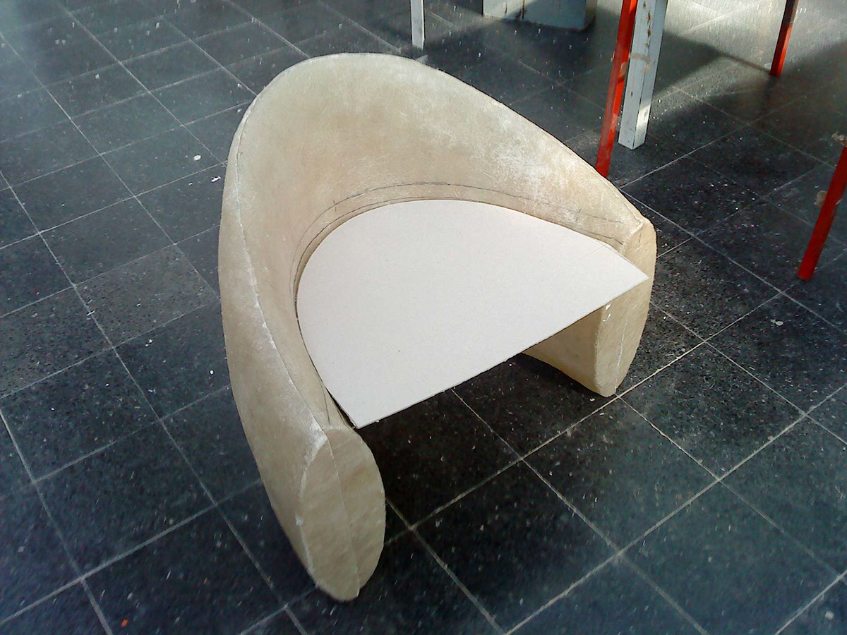 Fiberglass maple chair wood