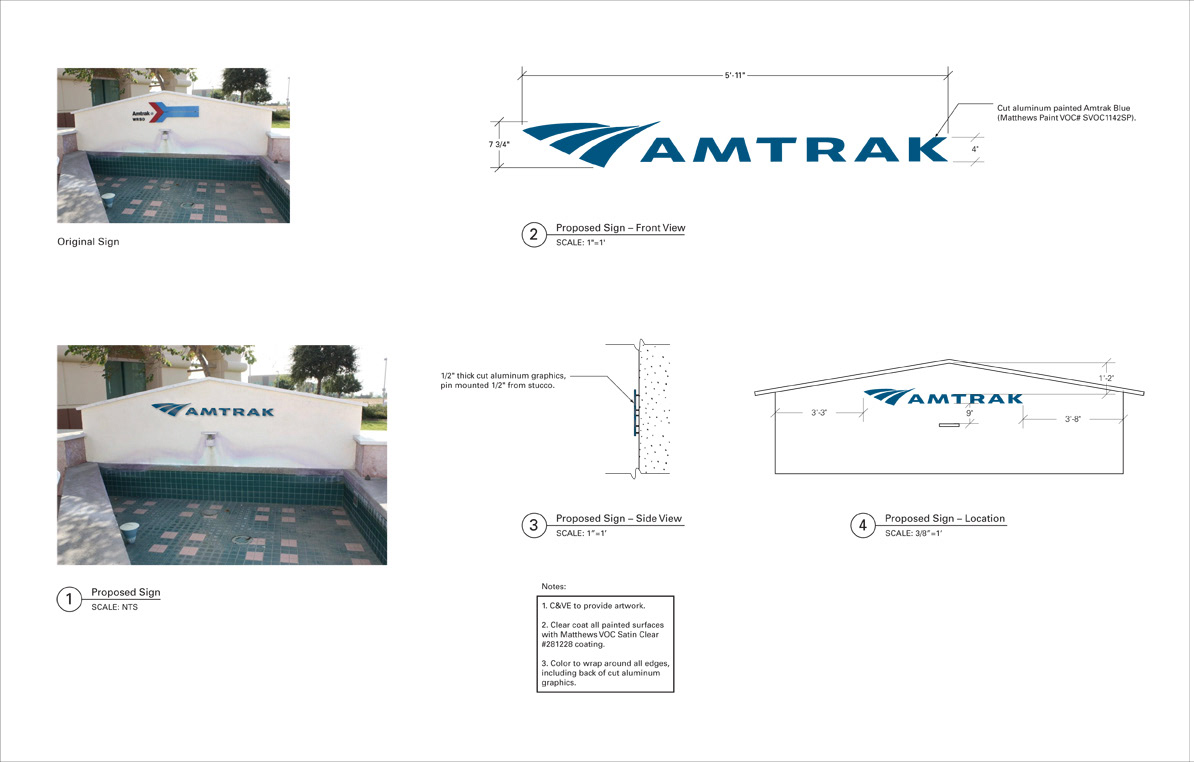 amtrak Signage wayfinding transportation