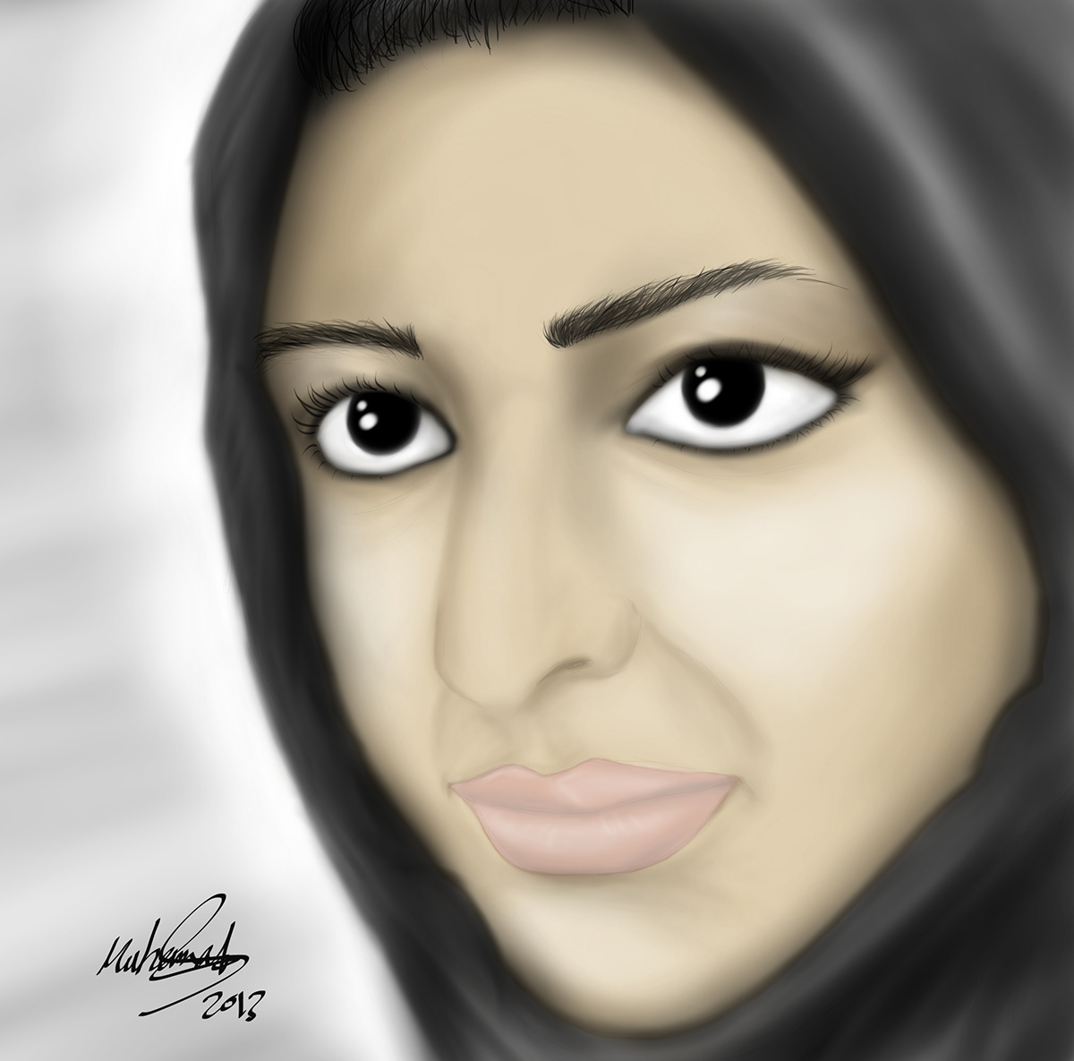 Arab girl Syrian girl sketch
