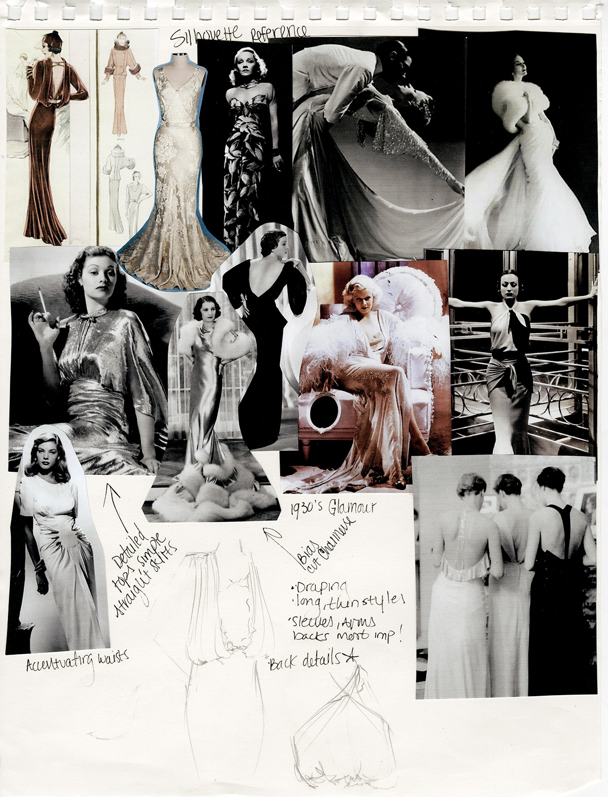 fashion design bridal wedding gowns 1930's vintage