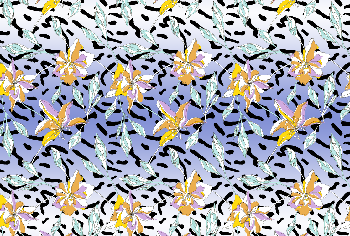 80s pattern floral
