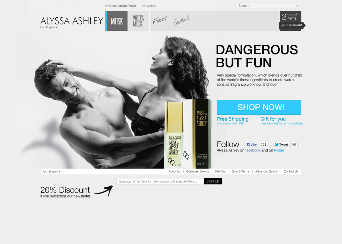 alyssa ashley Parfumes perfume ux user experience Web