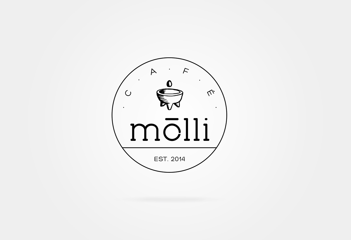 molli cafe cafe logo brand business card Paper Cup cafe logo vancouver Peter Kostap kostap