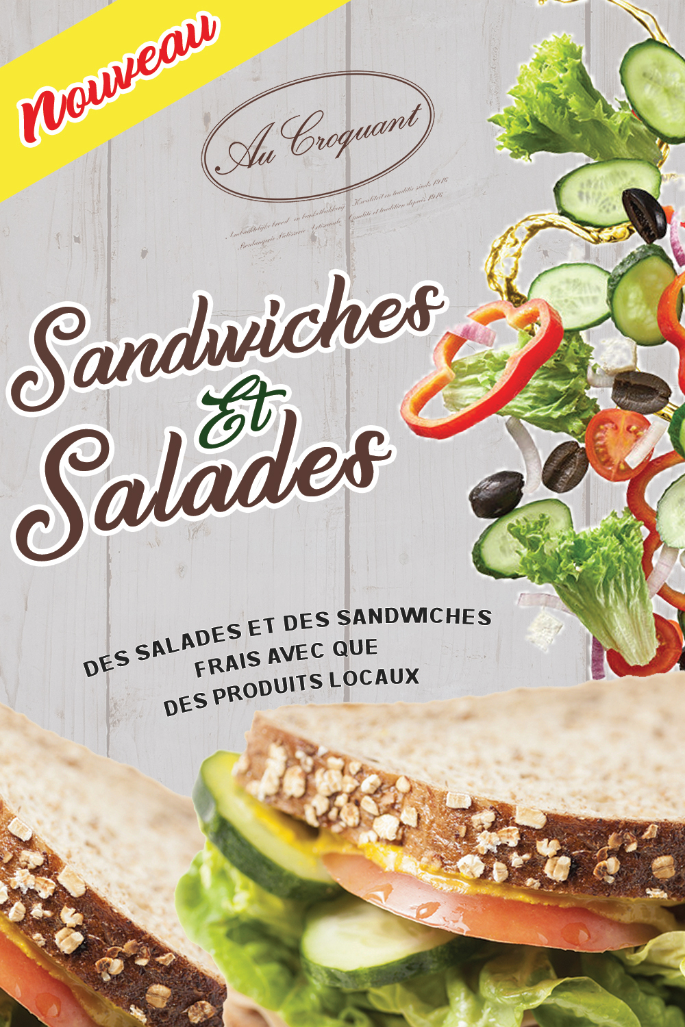 poster baking boulangerie salad Sandwiches ss07