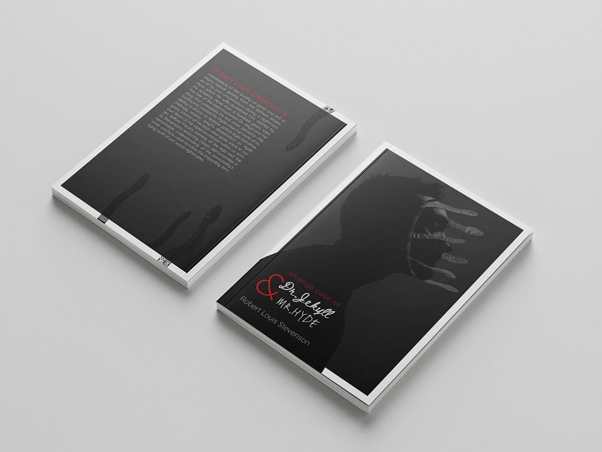 book cover graphic design  Dr Jekyll and Mr Hyde Book Cover Design books cover editorial InDesign book cover design