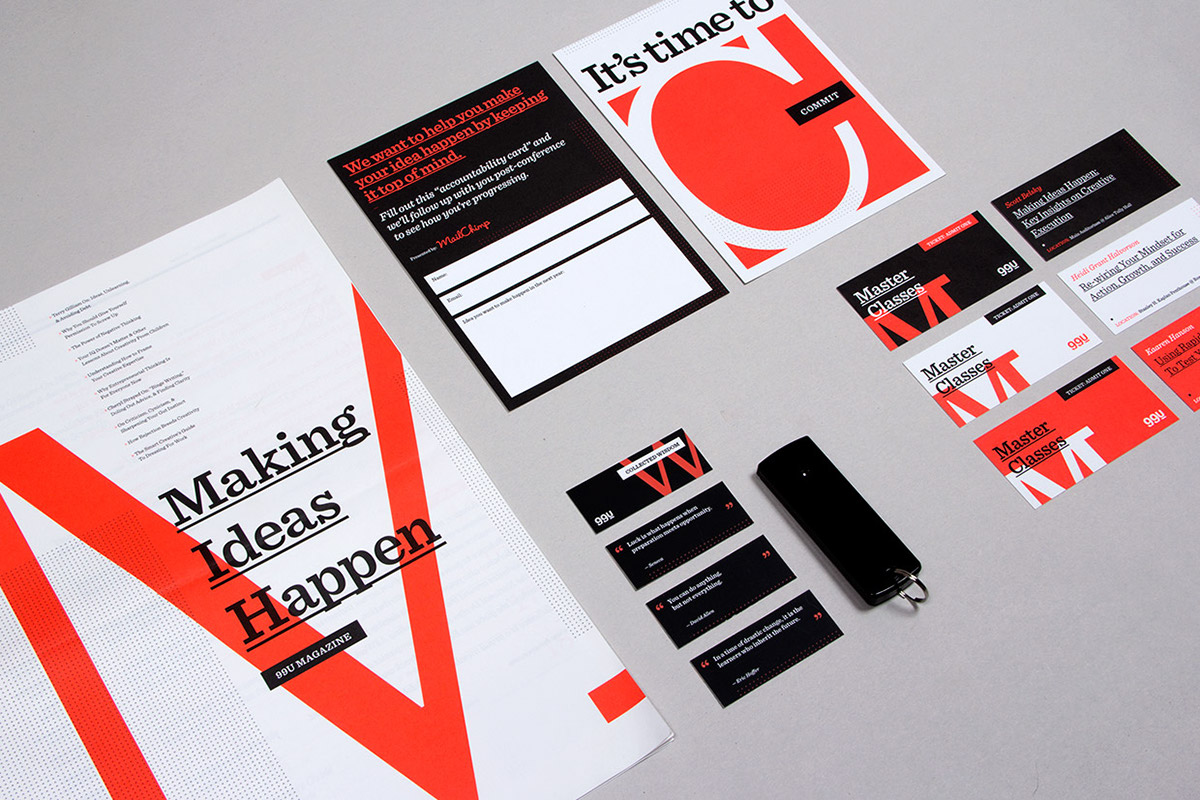 99U brand design modern simple magazine card matias corea branding  Behance