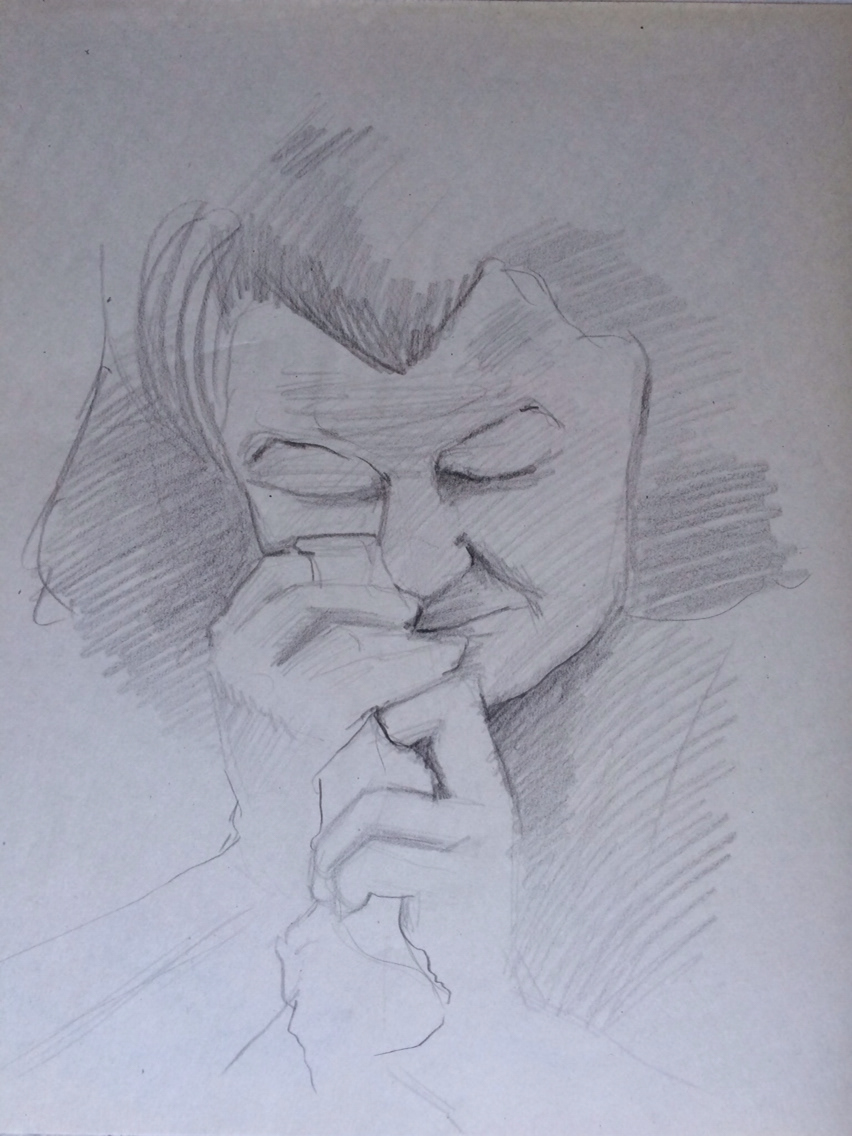 figure sketch charcoal conte crayon