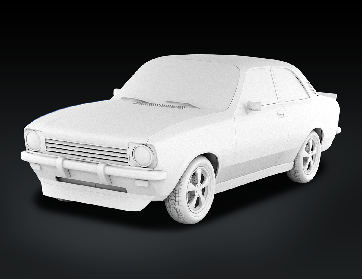 3D modeling rendering car automotive   chevrolet chevette opel kadett Racing